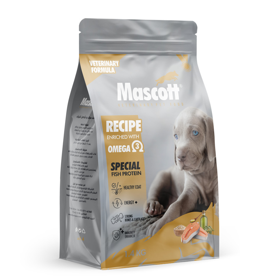 MASCOTT Pyppy Dog Food WIth Fish 1.4kg 3Kg